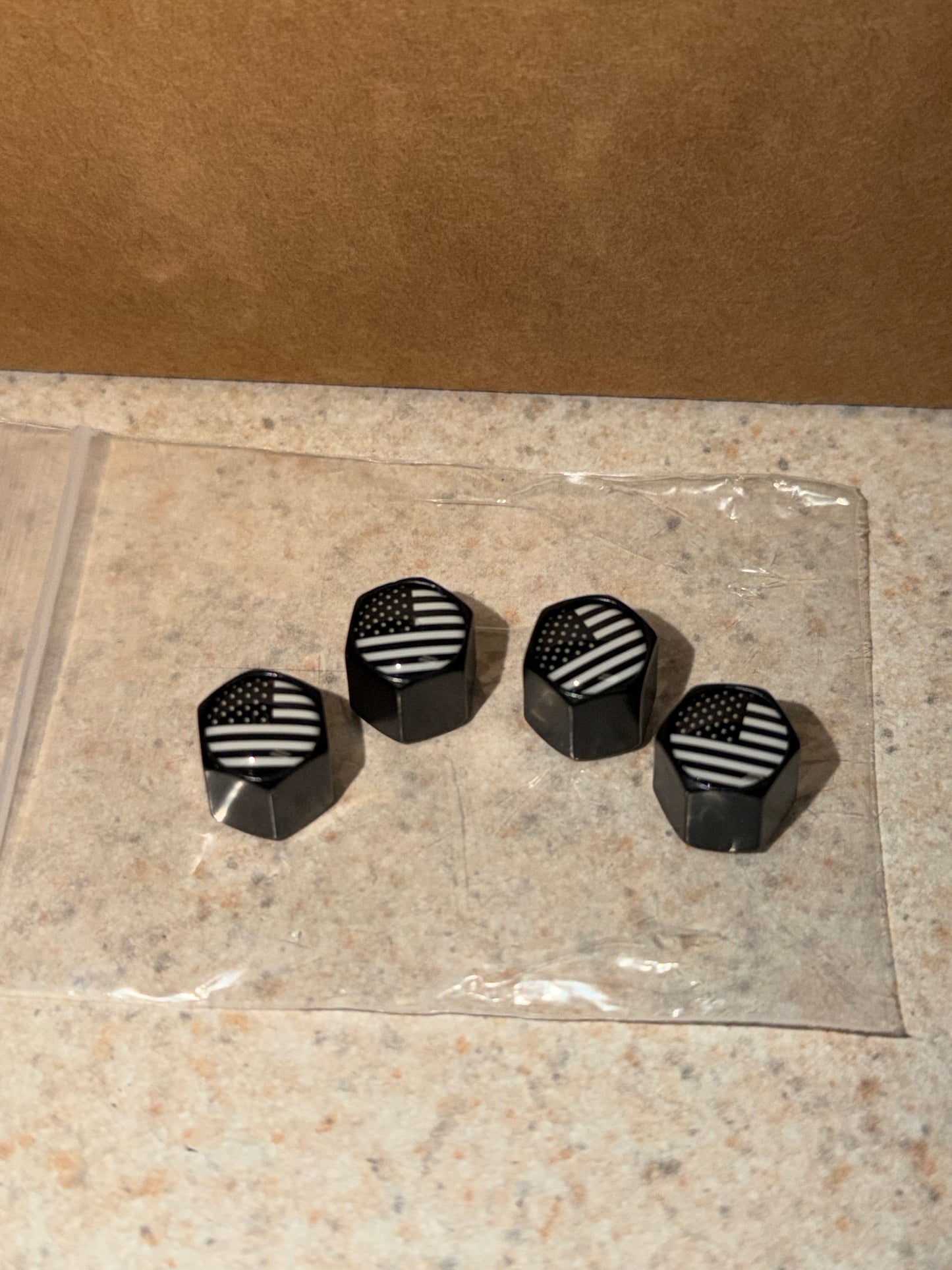 American Flag Valve Stem Caps