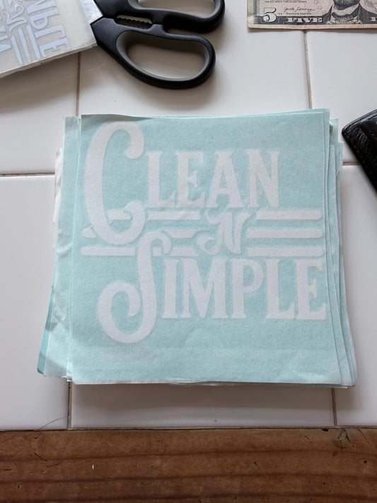 White 6x6 clean and simple (sale)